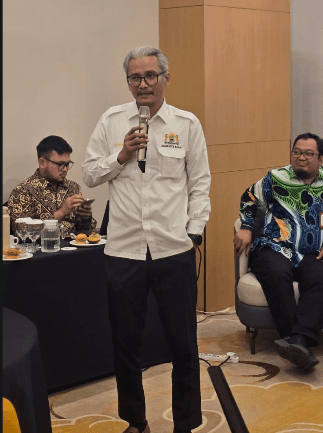 Bapak Suyono mewakili KADIN Kota Batam sebagai narasumber pada FGD BRIDA Kota Batam