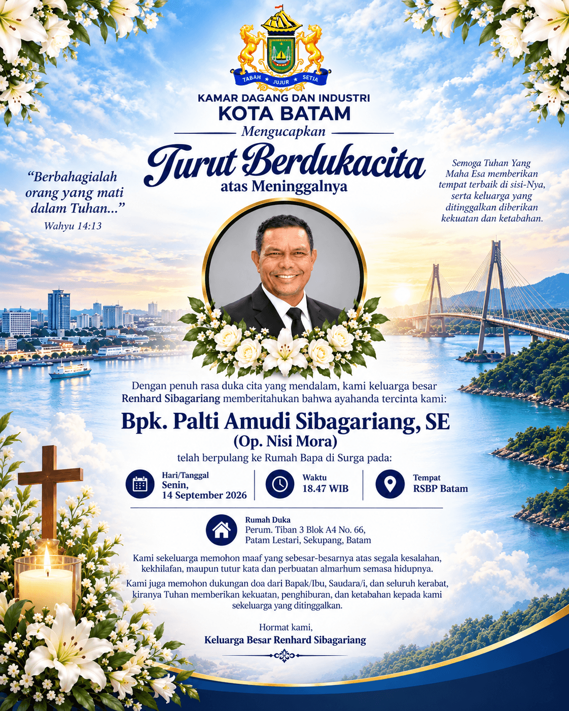 Berita Duka keluarga besar Renhard Sibagariang