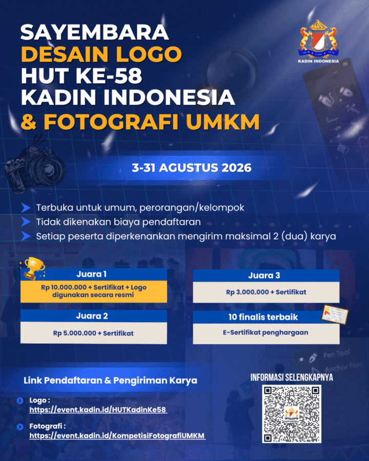 Sayembara Desain Logo HUT ke-58 KADIN Indonesia dan Kompetisi Fotografi UMKM
